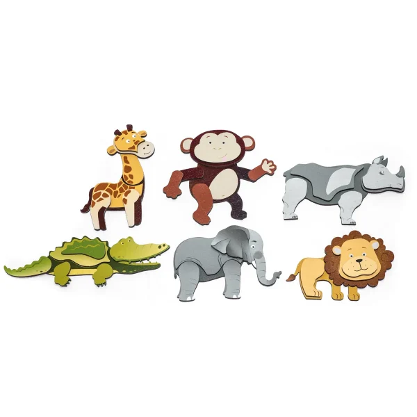 Puzzle magnétique Animaux sauvages - Lot de 6 — Jouet éducatif Eduplay pour la maternelle