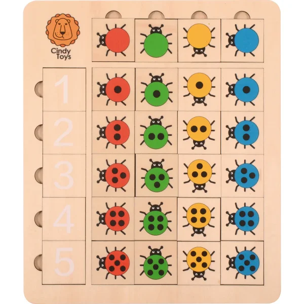 Puzzle numérique Coccinelle — Eduplay jouet pédagogique
