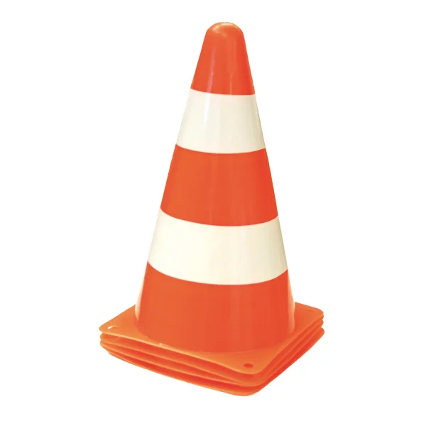 Lot de 4 cônes de balisage orange/blanc — Eduplay jouet pédagogique maternelle