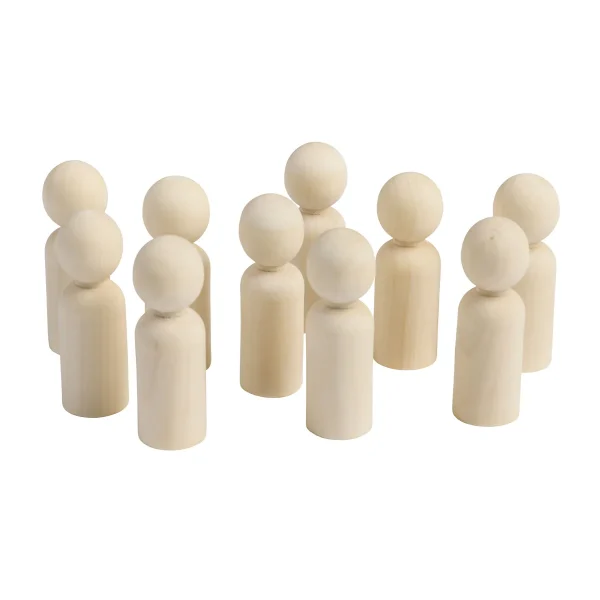 Figurines en bois, set de 10 grandes — Jeu éducatif Eduplay pour la crèche