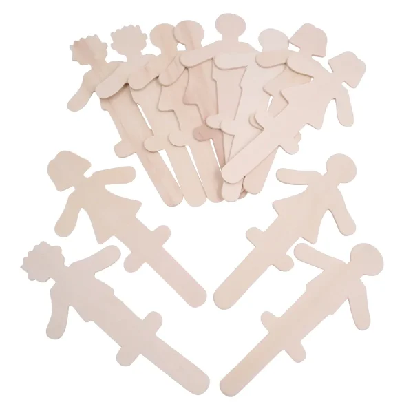 Bâtonnets Bois Personnages Lot de 12 — Eduplay jouet pédagogique maternelle
