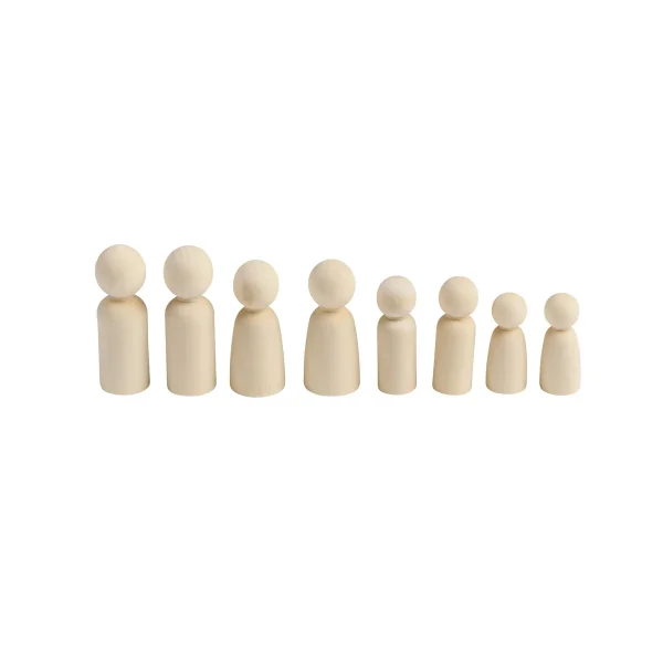 Famille de figurines en bois, set de 8 — Jeu éducatif Eduplay pour la crèche