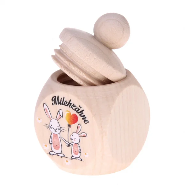 Boîte à dents de lait Lapins — Kiki-Ena Matériel de bricolage Bois naturel