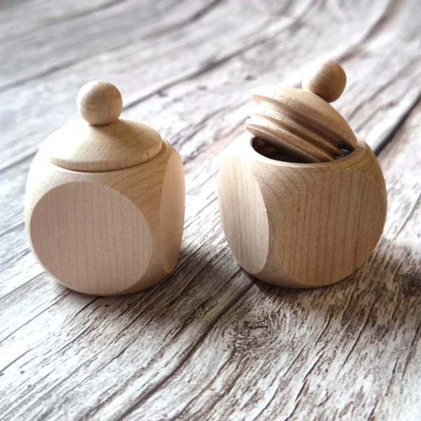 Boîte à dents de lait / Boîte en bois • grande • BLANKO — Kiki-Ena Matériel de loisirs créatifs Bois naturel