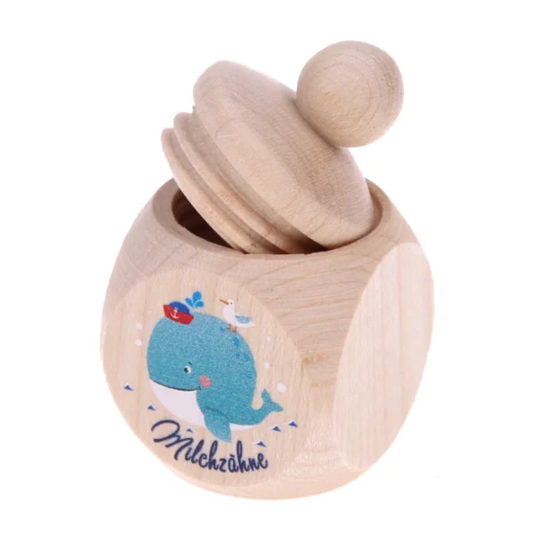 Boîte à Dents de Lait Baleine — Kiki-Ena Matériel artisanal Bois naturel