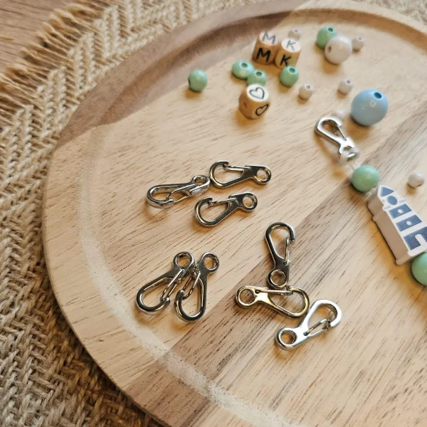 Mini mousqueton acier inoxydable — Kiki-Ena Matériaux de loisir créatif Bois naturel