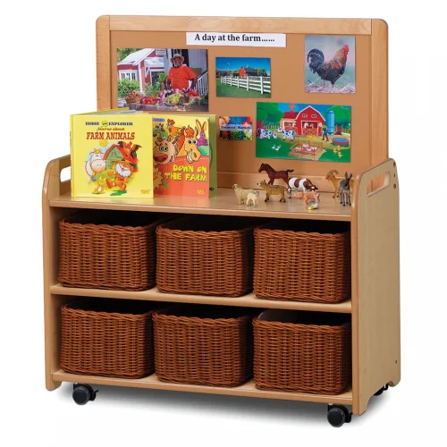 Unité mobile avec élément display supérieur et 6 paniers — Millhouse Jouets Éducatifs Scolaires