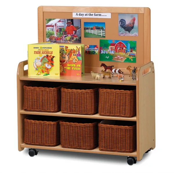 Unité mobile avec élément display supérieur et 6 paniers — Millhouse Jouets Éducatifs Scolaires