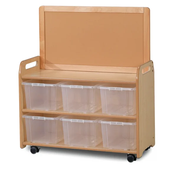 Unité mobile avec élément display supérieur et 6 conteneurs transparents — Millhouse Jouets Éducatifs Scolaires