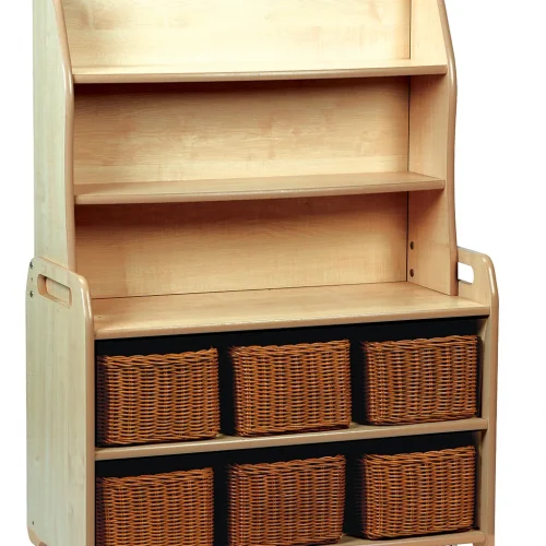 Armoire-buffet galloise mobile avec rangement et 6 paniers — Millhouse Jouets Éducatifs Scolaires