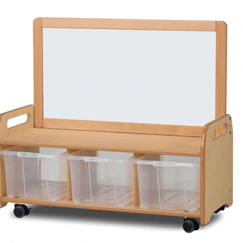 Système de rangement magnétique mobile avec 3 conteneurs transparents — Millhouse Jouets Éducatifs Scolaires