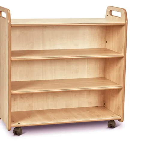 Étagère mobile avec fond miroir (vide) — Millhouse Jeux Éducatifs École