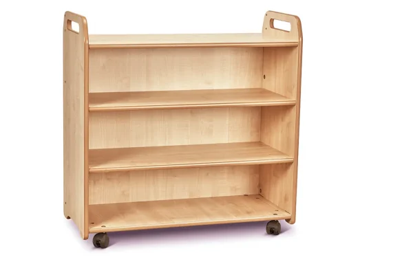 Étagère mobile avec fond miroir (vide) — Millhouse Jeux Éducatifs École