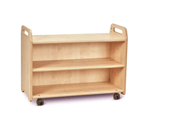 Étagère mobile avec vitrine et panneau arrière miroir (vide) — Millhouse Jouets Éducatifs Scolaires