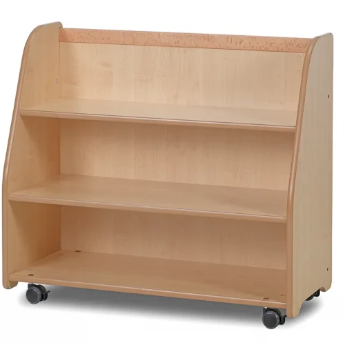Étagère mobile à niveaux avec fond miroir (vide) — Millhouse Lernspielzeug Schule