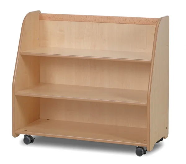Étagère mobile à niveaux avec fond miroir (vide) — Millhouse Lernspielzeug Schule