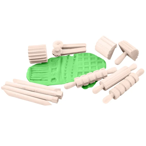 Ensemble d'outils de modelage en bois — Jouet pédagogique Eduplay maternelle