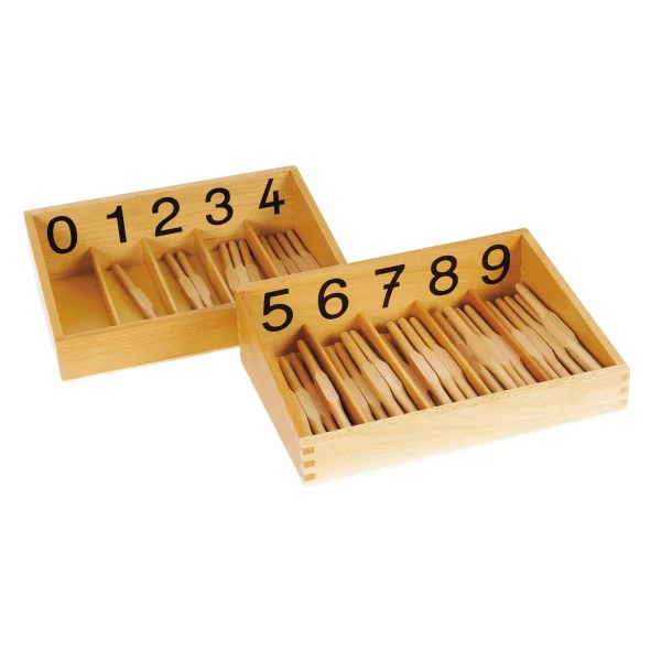 Montessori Boîtes à Fuseaux 0-9 — Eduplay jouet pédagogique maternelle