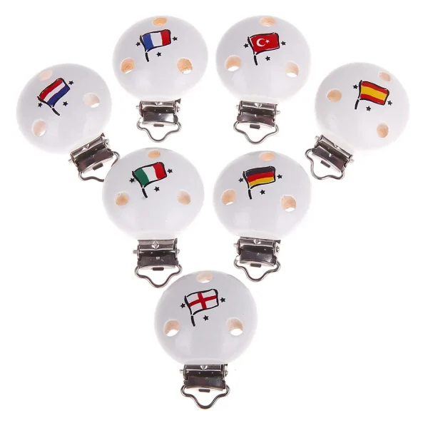 Clip motif Drapeau — Kiki-Ena Matériel créatif Bois naturel