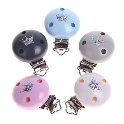 Clip motif Couronne Paillettes — Kiki-Ena Matériel créatif Bois naturel