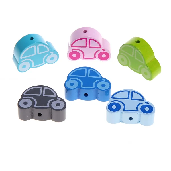 Perle motif Voiture — Kiki-Ena Fournitures créatives Bois naturel