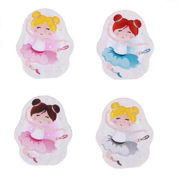 Perle motif Ballerine — Kiki-Ena Matériel créatif Bois naturel
