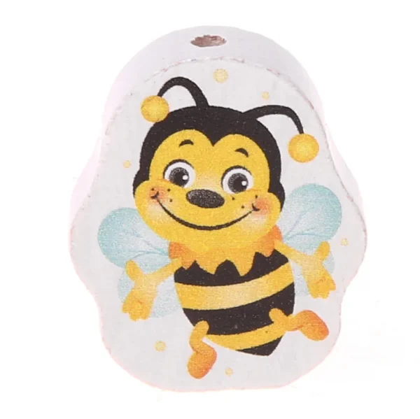 Perle motif abeille — Kiki-Ena Matériel de bricolage bois naturel