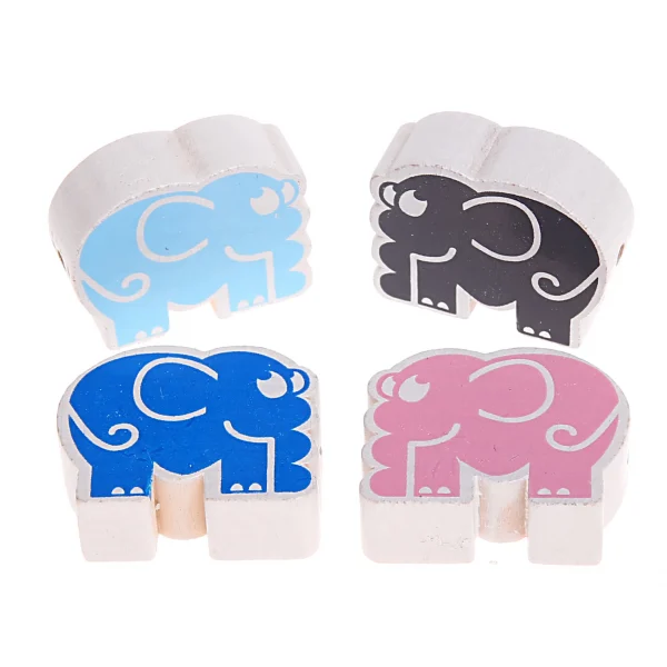 Perle motif Éléphant — Kiki-Ena Matériel créatif Bois naturel