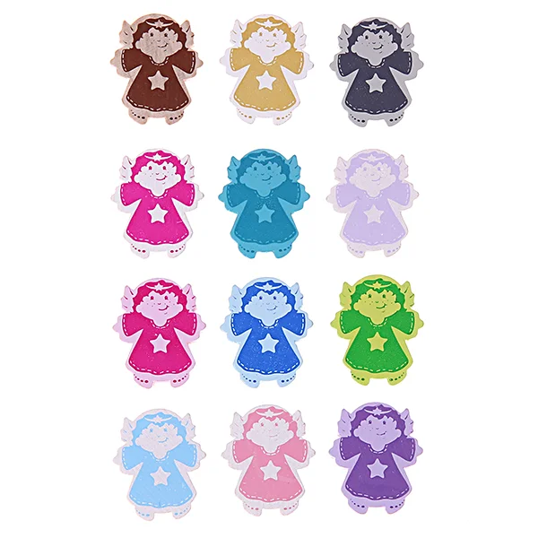 Perle motif Ange — Kiki-Ena Matériel créatif Bois naturel