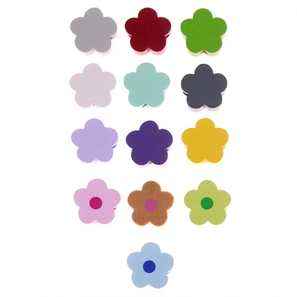 Perle motif/Perle bois Fleur — Kiki-Ena Matériel de bricolage Bois naturel