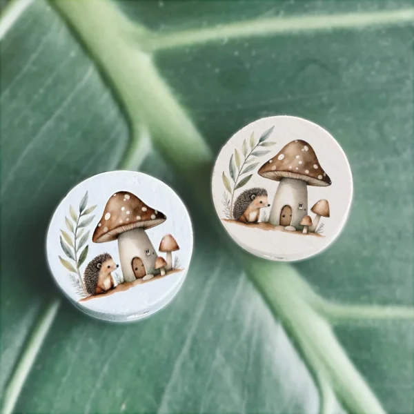 Perle motif Hérisson / Champignon — Kiki-Ena Bastelmaterial Naturholz