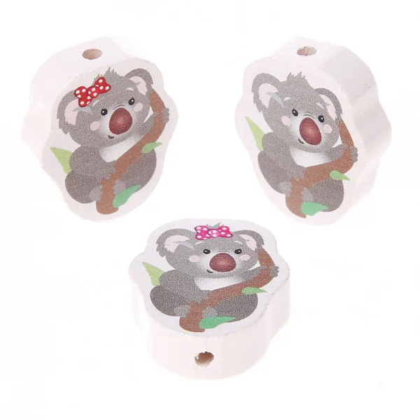 Perle motif Koala — Kiki-Ena Fournitures créatives Bois naturel