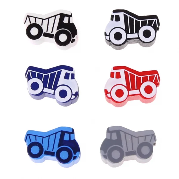 Perle motif Camion — Kiki-Ena Matériel créatif Bois naturel