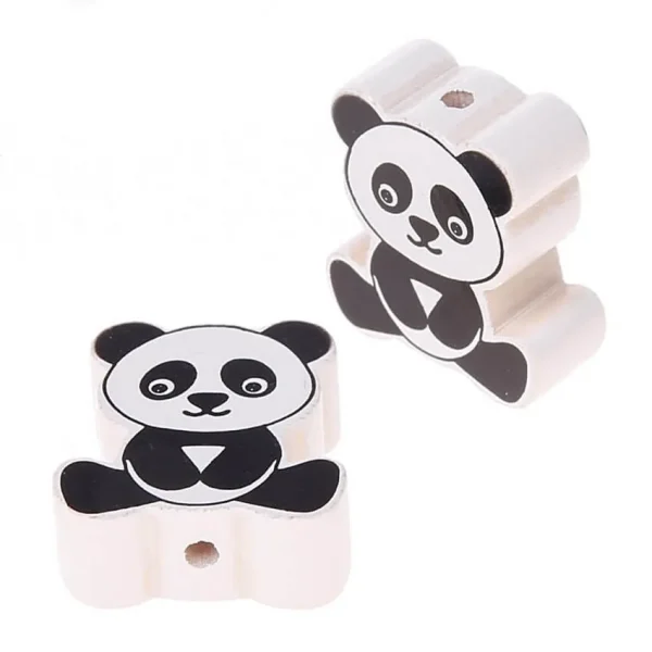 Perle motif Panda — Kiki-Ena Matériel créatif Bois naturel