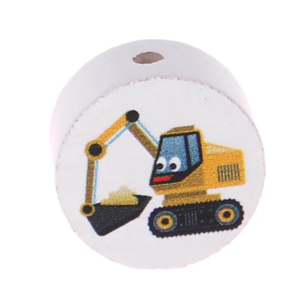 Perle à motif Disque Pelleteuse — Kiki-Ena Matériel de bricolage Bois naturel