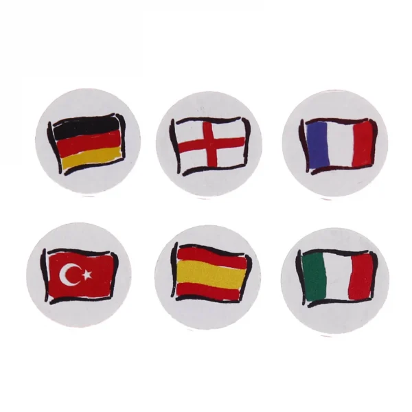 Perle à motif Disque Drapeau — Kiki-Ena Matériel de bricolage Bois naturel