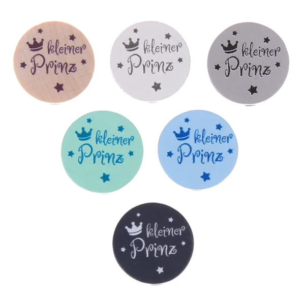 Perle motif Disque Petit Prince — Kiki-Ena Matériel créatif Bois naturel