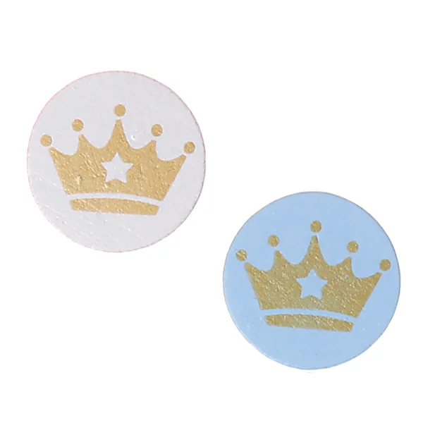 Perle motif Disque Couronne Or — Kiki-Ena Matériel créatif Bois naturel