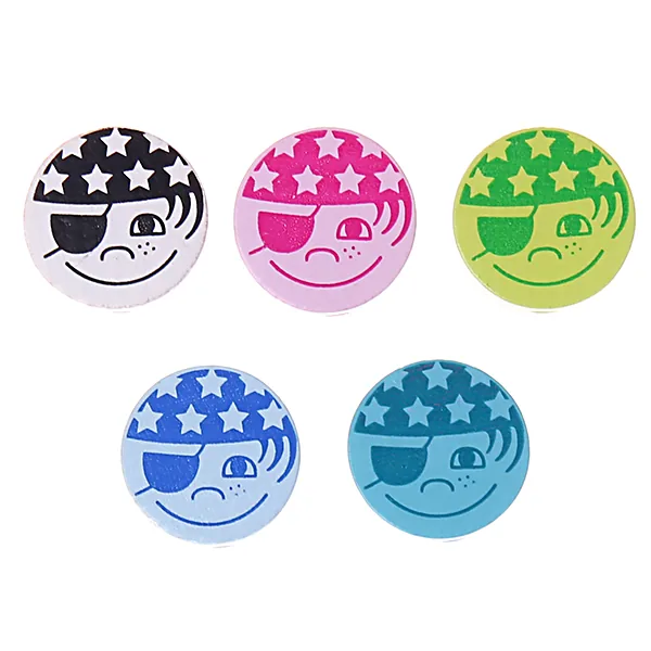 Perle motif Disque Pirate — Kiki-Ena Fournitures de loisirs créatifs Bois naturel