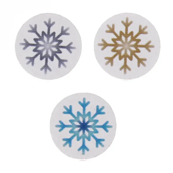 Perle motif Disque Flocon de neige — Kiki-Ena Matériel créatif Bois naturel