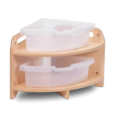 Unité d'angle basse, 90°, avec 2 bacs transparents — Millhouse Lernspielzeug Schule