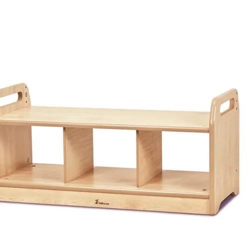 Banc bas de rangement (vide) — Millhouse Jouets Éducatifs Scolaires