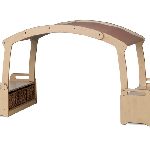 Boîte de jeu grottes basse avec 6 paniers – Toit taupe — Millhouse Jouets éducatifs