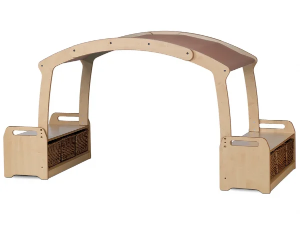 Boîte de jeu grottes basse avec 6 paniers – Toit taupe — Millhouse Jouets éducatifs