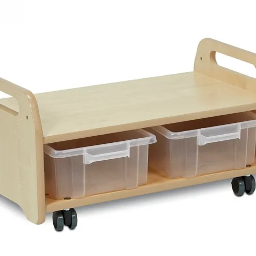 Support chevalet/chariot de rangement bas (2 stations) — Millhouse Jouets Éducatifs École