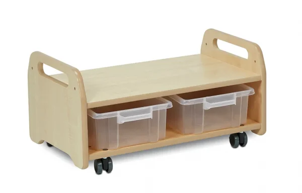 Support chevalet/chariot de rangement bas (2 stations) — Millhouse Jouets Éducatifs École
