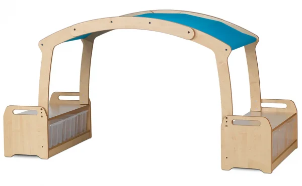 Ensemble grottes bas avec 6 bacs transparents – Toit bleu — Millhouse Jouets éducatifs