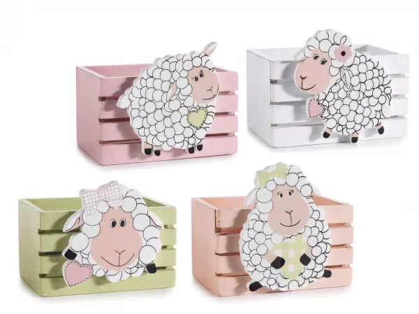 Panier de Pâques Petit mouton — Kiki-Ena Matériaux de loisir créatif Bois naturel