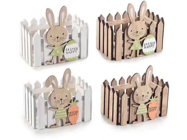 Panier de Pâques Lapin Mix - 4 pièces — Kiki-Ena Matériel de bricolage Bois naturel