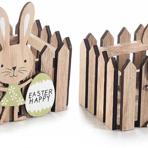 Panier de Pâques Lapin nature - 2 pièces — Kiki-Ena Fournitures créatives Bois naturel